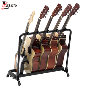 Lebeth GS-58 universale a 5 teste per chitarra portatile supporto per chitarra in metallo espositore per chitarra acustica/elettrica/per basso - Product Image 1