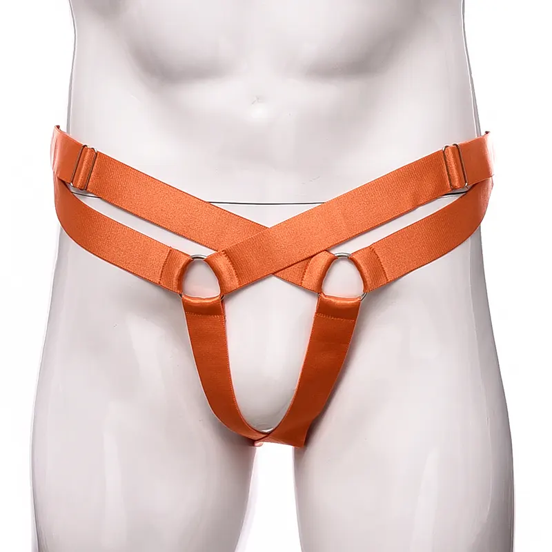 Wholesale low rise sexy men's briefs jockstrap Elastic Polyester thong T-back g string bikini underwear thongs for men