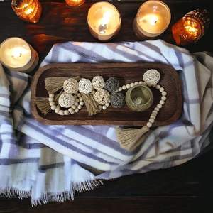 Suministro directo de fábrica Tazón de masa de madera Carbón envejecido Marrón Rectangular Hecho a mano Decoración para el hogar Tazón de vela - Product Image 5