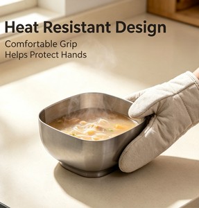 Saladiers ronds en acier inoxydable de haute qualité, bols mélangeurs de différentes tailles, vaisselle de cuisine personnalisable, vente en gros - Product Image 5