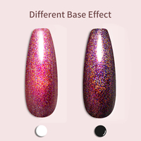 Vernis Gel Laser Holographique Réfléchissant Haute Brillance Séchage Rapide Application Facile Soak Off UV LED Fournitures Nail Art OEM