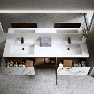 Nouvelle <span class=keywords><strong>vasque</strong></span> double en <span class=keywords><strong>bois</strong></span> à fixer au mur, <span class=keywords><strong>vasque</strong></span> de salle de bain de luxe, grande taille, <span class=keywords><strong>vasque</strong></span> <span class=keywords><strong>et</strong></span> meubles de salle de bain - Product Image 3