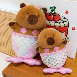 Peluche de Capibara Sirena, Juguete de Peluche, Muñeco Suave y Adorable, Kawaii, para Niñas, Regalo de Cumpleaños, Recuerdos de Fiesta - Product Image 1