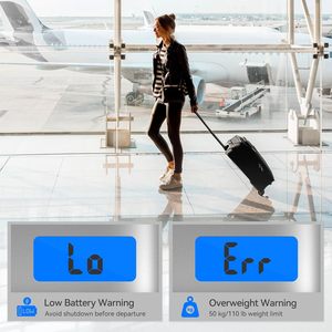 Báscula Digital Portátil de Bolsillo para Viajes, con Pantalla LCD de Temperatura y Tiempo, Báscula para Equipaje - Product Image 2