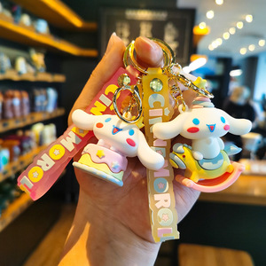 Wholesale New Hugging Friends Keychain for Sanrio Kulomi Car Pendant Yugui Dog Bag Keychain Rubber Key Chains