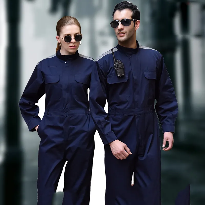 Tuta da lavoro antipolvere generale resistente all'usura Multi tasche uniformi vita cerniera riparazione abbigliamento meccanico