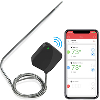 เทอร์โมมิเตอร์ไร้สายบลูทูธ Wifi อัจฉริยะ,เทอร์โมมิเตอร์วัดอุณหภูมิเนื้อสำหรับย่างบาร์บีคิวทำอาหารในครัวสำหรับเตาบาร์บีคิว