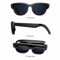 Lunettes intelligentes M89 AI avec caméra 800W, enregistrement photo et vidéo, assistant vocal, traduction linguistique, lecture de musique, appels, bouton tactile