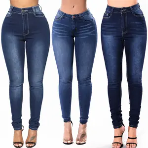 Pantalones elásticos con glúteos levantados de Jean para mujer