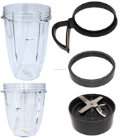 Ensemble de remplacement de tasse et de lame de mélangeur de 18oz et 24 oz compatible avec les mélangeurs Nutribullets 600w et 900w