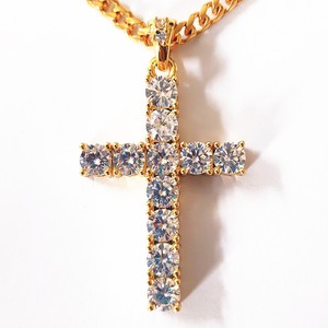 Iced Out Kreuz-Anhänger Halskette für Männer 18k Vergoldet Schweres Messing Hip Hop <span class=keywords><strong>Jesus</strong></span> Bling Schmuck Großhandel - Product Image 5