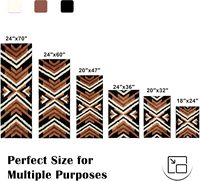 Tapis de salle de bain personnalisé noir marron Boho tapis de salle de bain antidérapant lavable Western Aztec tapis de bain tapis pour sol de salle de bain