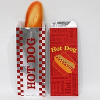 Sacs en papier kraft jetables anti-graisse pour hot-dogs, logo personnalisé, pour food truck, supérette, sites sportifs, carnaval, vente en gros