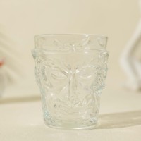 Zwart Mythe Wukong Model Geëtst Aziatisch Zen Stijl Glazen Waterglas Transparant Mat voor Thee Koffie en Whisky Bier