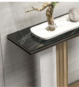 Tablette en marbre design nordique moderne, minimaliste et léger, luxe, pour <span class=keywords><strong>porte</strong></span>, véranda, entrée, couloir, salon, style européen - Product Image 4
