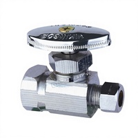 Vanne d'arrêt d'angle 1/4 tours laiton sans plomb eau caoutchouc NSF Vannes pour machine à laver Vanne d'angle générale moderne à 3 voies Bestway
