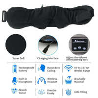 Headphone Nirkabel untuk Tidur, Masker Mata, Headset On-Ear Over-Ear