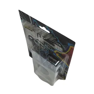 Clear Plastic shell blister packaging tray transparent euro hanging hole standing up thick back card Luxury paper socks box