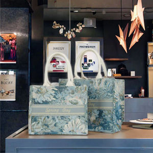 Custom <b>Canvas</b> <b>Tote</b> Bag Reusable Eco Friendly Shopping Shoulder Bag with Long Handles for Grocery Retail and Promotion - Product Image 3