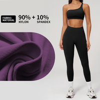 Ensemble de yoga à une épaule, séchage rapide, coupe ajustée, pour la course, les loisirs, la gym, le fitness, le sport et l'athlétisme, prix direct usine en gros