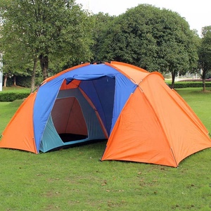 Vendita calda In Fibra di Vetro Pole 3-4 Persona 2 Camere Impermeabile Famiglia Tenda Da Campeggio - Product Image 3