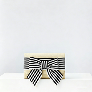 Pochette de soirée pour femme avec double fermeture magnétique, magnifique design, nœud en ruban, sacs à main de soirée - Product Image 5