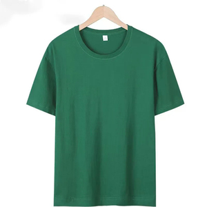 Gran oferta verano 100% algodón camiseta de manga corta Unisex Color sólido agradable a la piel camiseta versátil - Product Image 4