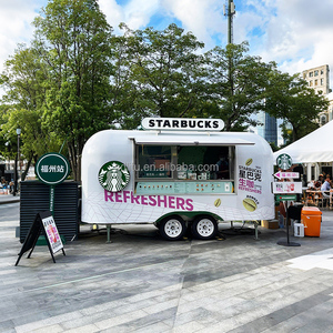 Customized Dining Carts Mobile Trailers Graffiti Coffee <strong>Food</strong> Truck for Sales with Ice Cream and Hamburgers for Snack <strong>Food</strong> - Product Image 1