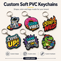 Llavero de PVC Suave 2D 3D Personalizado con Logotipo de Marca, Resistente al Agua, con Anillo Dividido, Regalo Promocional Corporativo de Fábrica