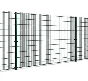 Hot Sale 868/656/545 Powder Coated Metal Twin Bar Double Welded Wire Mesh Rod Mat Grid Zaun Fence