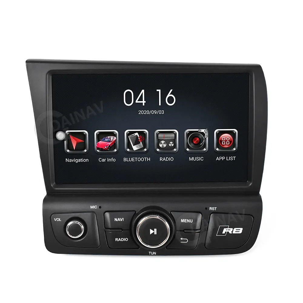 Android Autoradio Multimedia Player Für Audi R8 2007-2021 GPS 2 Din Navigation Auto Stereo Empfänger Head Unit Tape Recorder