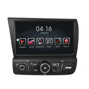 Lettore multimediale per autoradio Android per Audi R8 2007-2021 GPS 2 din navigation registratore a nastro per unità principale del ricevitore Stereo automatico