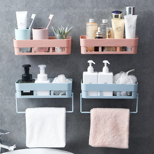 Bathroom Shelf Bathroom Storage Rack Household Plastic Kitchen Multi-function Wall-mounted Toilet Kitchen Storage Rack Organizer