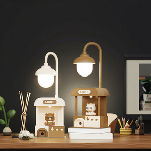 GL-YM621 Dễ thương Gấu dẫn ánh sáng ban đêm USB sạc sạc ABS bàn đèn mắt Bảo vệ tại 5V cho sinh viên trang trí nội thất - Product Image 1