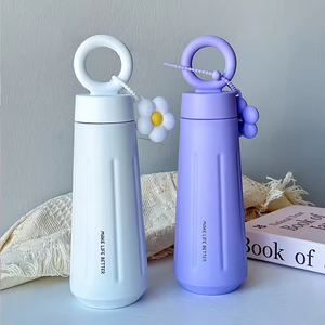 Nuevo Vaso Aislado al Vacío de Acero Inoxidable 316 con Diseño de Pétalos, Conservación del Calor, 450 ml, Gran Capacidad, Lindo, Portátil, con Correa, Ideal para Regalo - Product Image 4