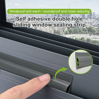 Tira de Sellado para Ventanas y Puertas HeYa, para la Parte Inferior y Lateral de la Puerta, Tira Autoadhesiva para Aislamiento de Ventanas