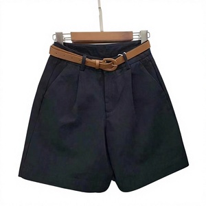 Shorts pour hommes à taille haute, coupe ample, décontractés, confortables, respirants, séchage rapide, en polyester/coton, toile unie, fermeture éclair, été - Product Image 2