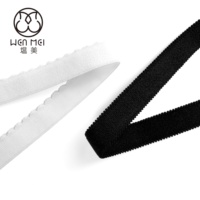 Sangle en sergé de haute qualité de 15 mm et 20 mm de largeur, avec bordure à double denture, élastique, pour sous-vêtements, bretelles, et bande de soutien-gorge en nylon à picots