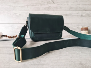 Personalized Green Leather Crossbody Bag for Women Small <b>Purse</b> <b>Cute</b> Handbag Shoulder Bag Stylish Gift for Her - Product Image 2