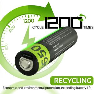 Batterie Li-ion rechargeable USB IILEER de haute qualité 7400mWh 18650 3.7V 2000mAh 1200 cycles pour lampe torche - Product Image 5