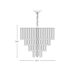 Lámpara de Araña Moderna de Cobre Personalizada, Estilo Europeo Italiano, con Cristal Transparente, para Decoración de Techo en Hogar, Hotel o Salón de Banquetes - Product Image 6