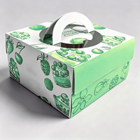 Boîte à pâtisserie pliable en carton, boîte cadeau, impression de logo personnalisée, impression UV, emballage alimentaire pour pizza et pâtisserie, écologique, recyclable