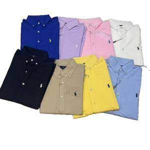 Camisa Unisex de Manga Larga de Algodón y Lino, Cuello Clásico, Bordado con Logotipo de <span class=keywords><strong>Caballo</strong></span>, Tratamiento Antiarrugas, Estilo Casual Otoñal - Product Image 5