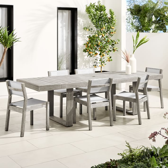 Wholesale Price High Quality Garden Outdoor Furniture Patio Wood Expandable Dining Table