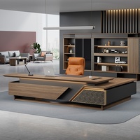 Escritorio Ejecutivo Moderno de Lujo ML, Madera MDF Marrón, Garantía de 5 Años, Servicio OEM/ODM, Diseño Personalizable, Uso Comercial