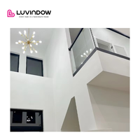 Luvindow résidentiel Baton Rouge Louisiane projet nouveau Design sécurité aluminium fixe fenêtre verre garde-corps balcon