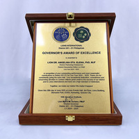 23X28cm Rectangle Forme Bois Certificat Plaques Récompenses Plaque D'or Personnalisé Plaque En Bois Récompenses MH-NJ0932