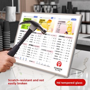 A4 <span class=keywords><strong>menu</strong></span> Bảng hiển thị nhôm chiếu sáng LED quảng cáo hộp Đèn Tabletop Bar hiển thị đặt hàng Trung Quốc LED hộp đèn - Product Image 3