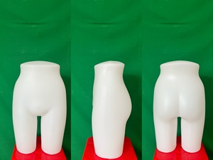 Maniquí de Medio Cuerpo para Mujer, Soporte de Exhibición de Plástico Blanco para Panties, Lencería y Shorts - Product Image 4