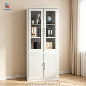 Armadio Metallico Pieghevole dal Design Moderno con Porte Scorrevoli per Palestra, Cucina, Scuola, Officina, Magazzino - Product Image 4